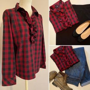 Talbots Plaid Blouse